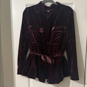 Velvet Burgundy Women's Jacket